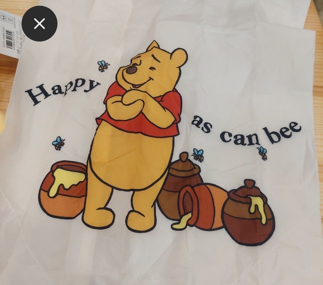 原裝日本 Winnie the pooh 小熊維尼 公仔 環保袋 