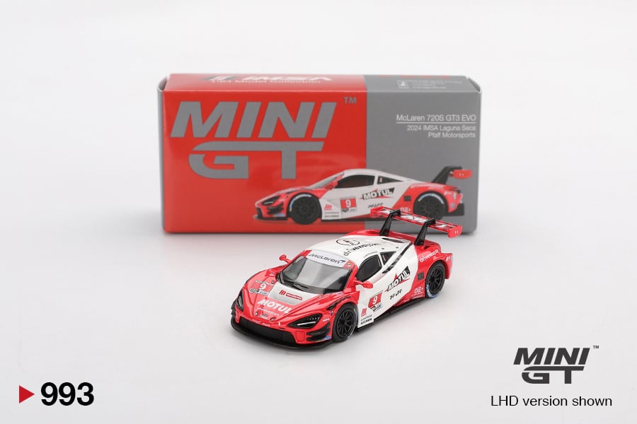 Mini GT 1/64 McLaren 720S GT3 Evo Pfaff Motorsports 2024 IMSA Laguna Seca - MGT00993-L