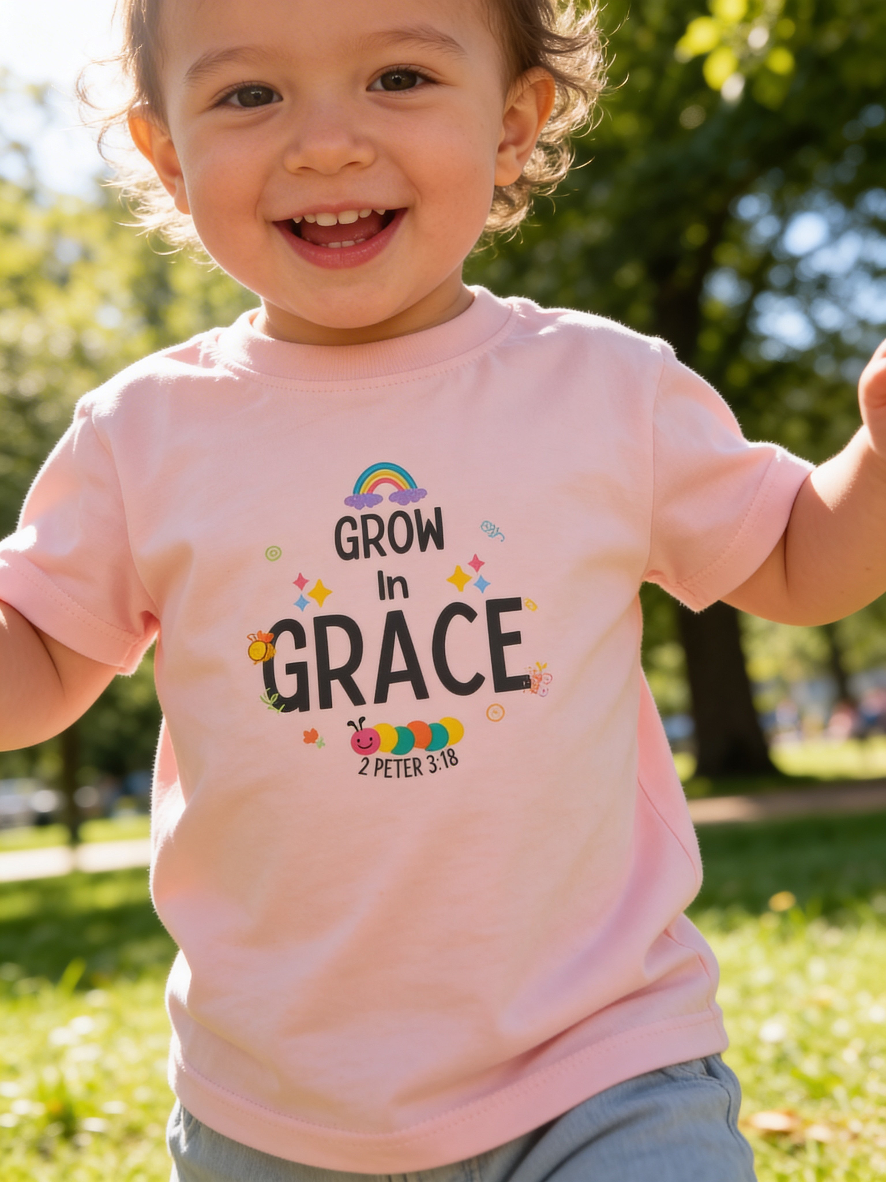 「Grow in Grace」夏日純棉短袖T恤