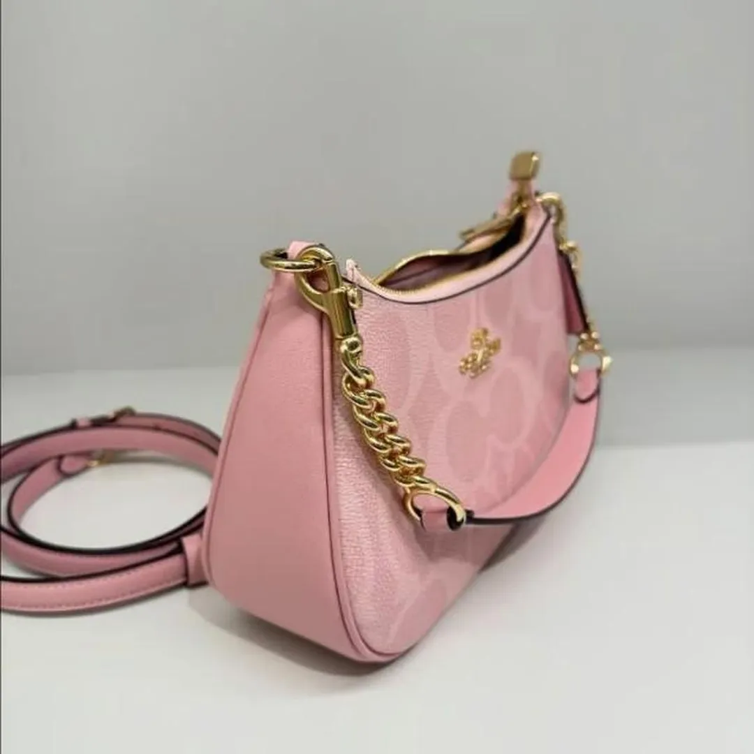 香港現貨-Coach Teri Shoulder Pink Bag