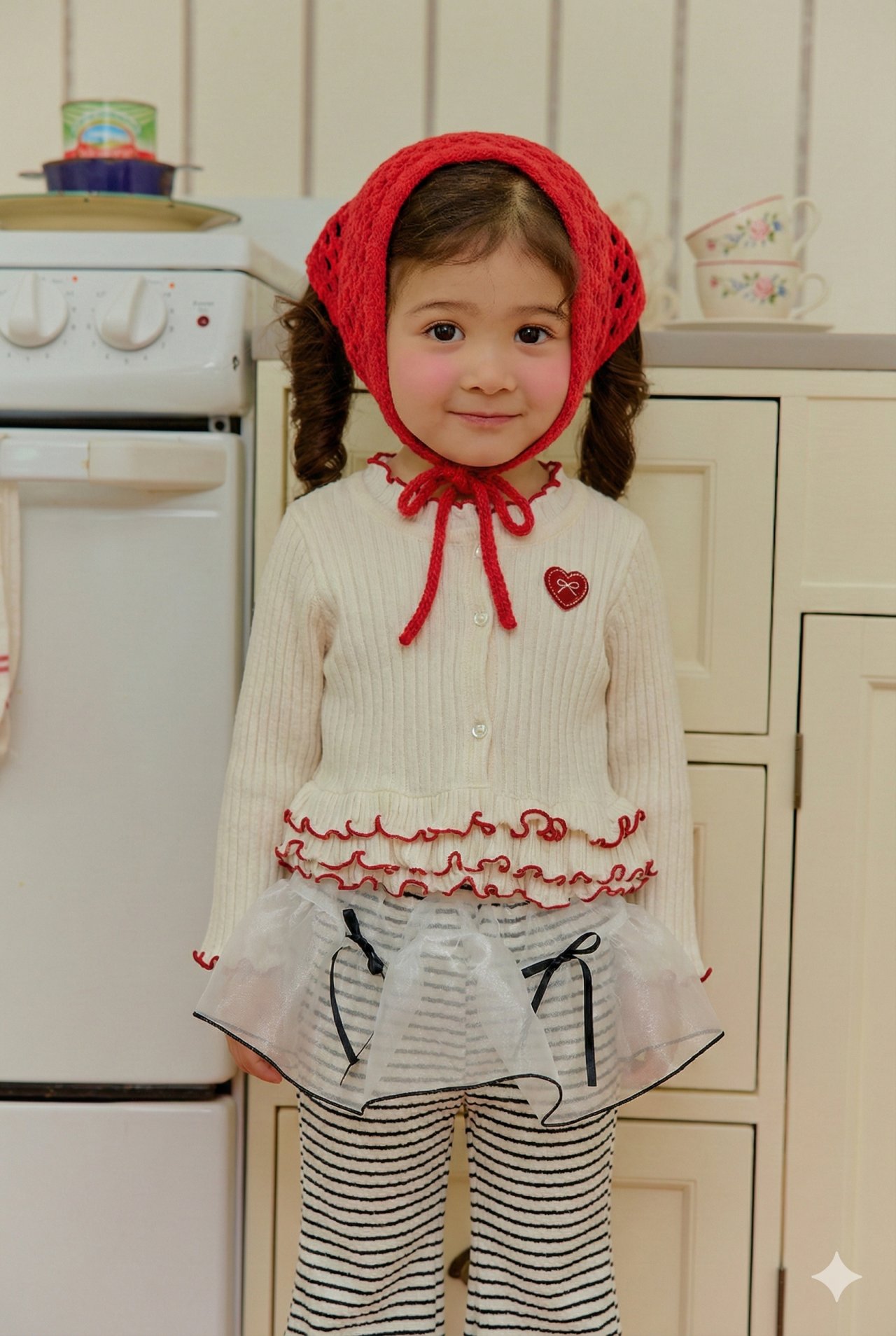 Ruffle Cardigan + Top