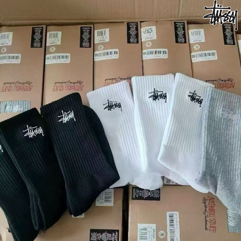 即將下架 清貨價🌈A112 - Stussy crew socks packs 專門店盒裝長襪