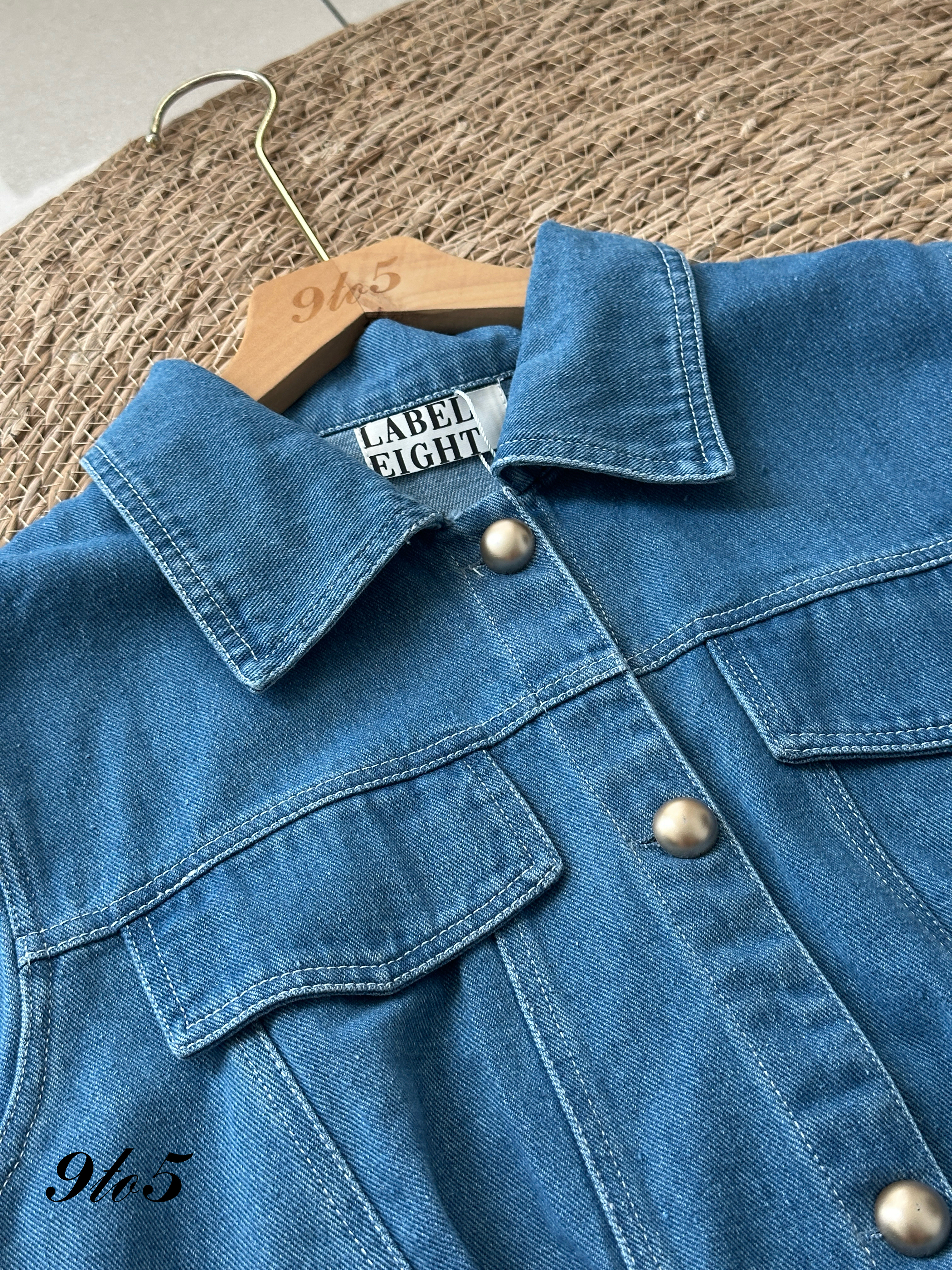 T4054 Cape Sleeve Denim Top - 3 Colors 