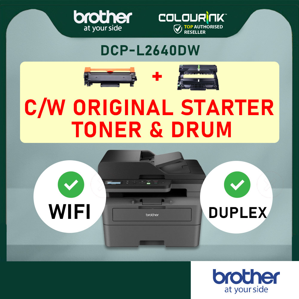 Brother DCP-L2640DW A4 Print Scan Copy Mono Laser Printer WiFi ADF Mobile Duplex similar M28a M227fdw L2715dw