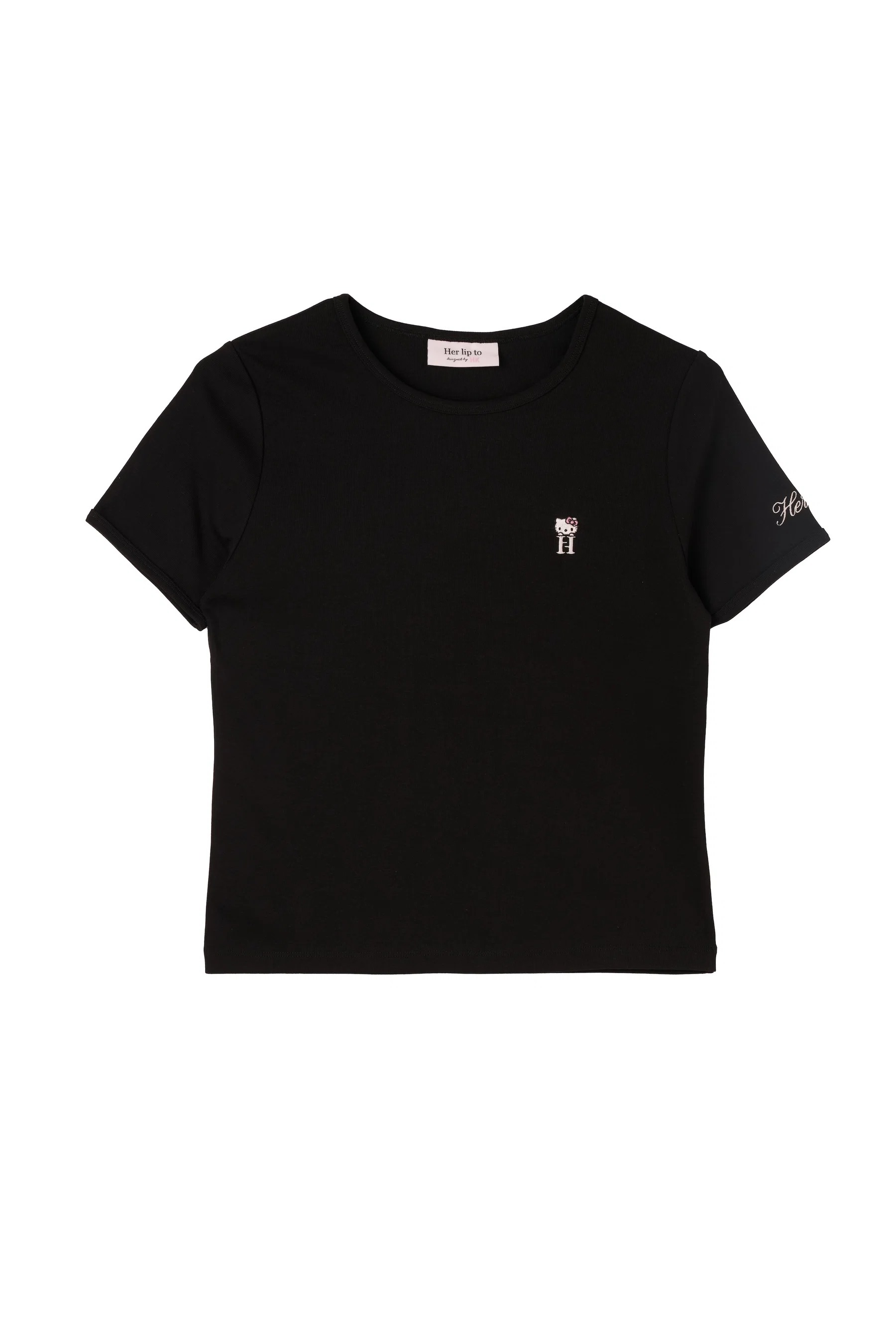 🎀【預訂】Her lip to × Kitty Embroidered Tee B