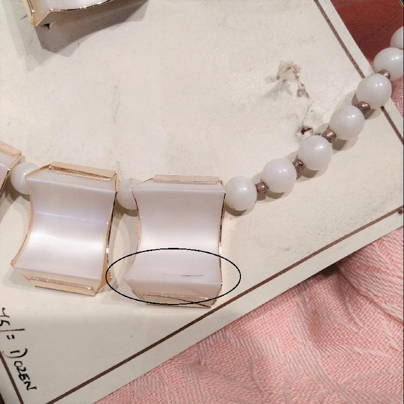 Vintage c.a. 1960s New Old Stock West Germany Clip Earrings & Necklace Set (AC052)