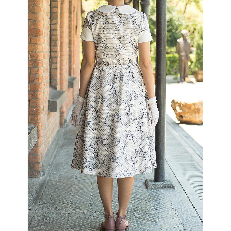 SOLD OUT 1950s Rosy Swing Dress(FM020)