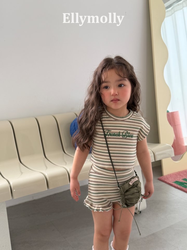 Ellymolly | stripe T (Green size 7(100-110)