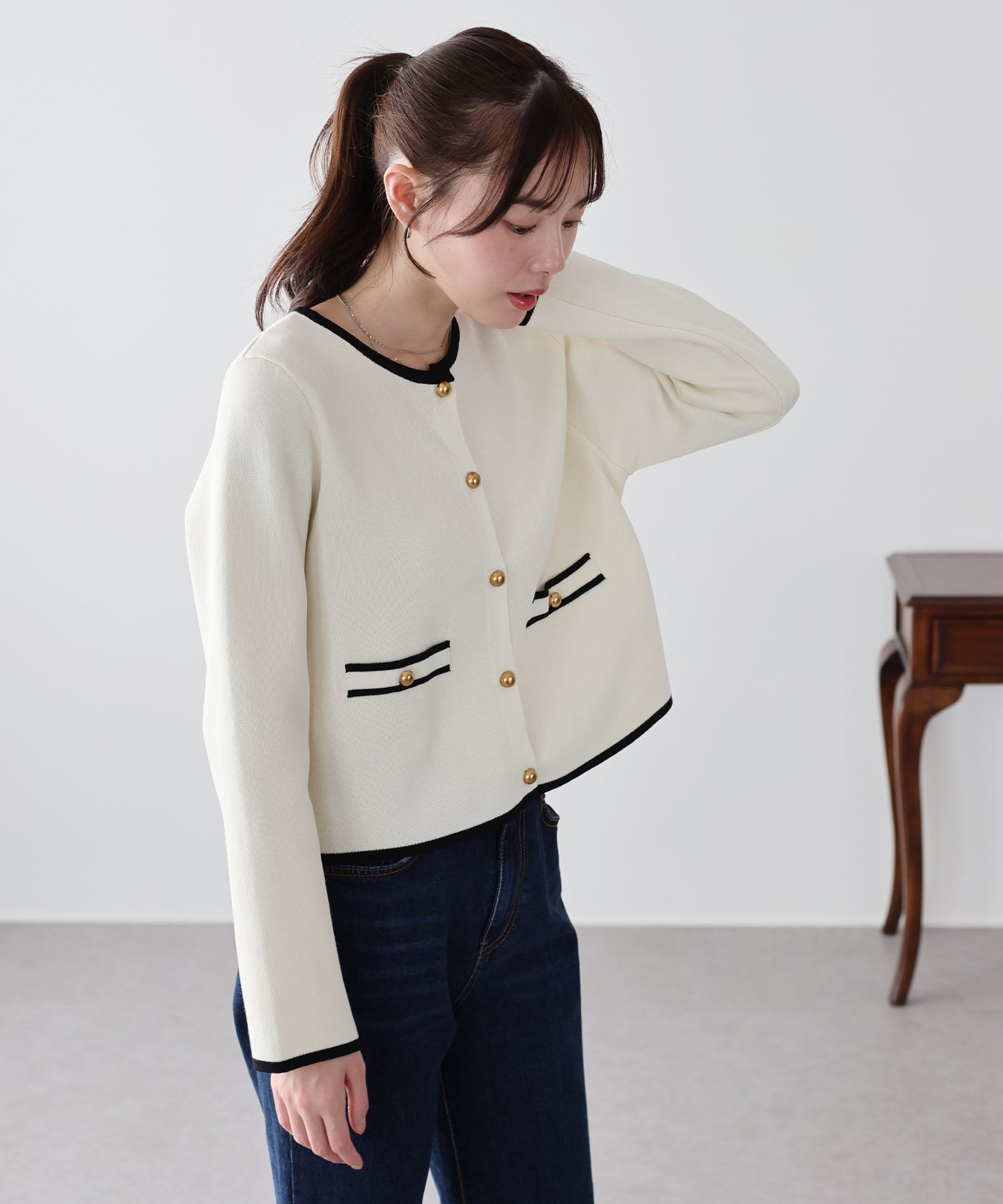 <JP> 小香風拼色Tweed Cardigan * 3色入 <預購>