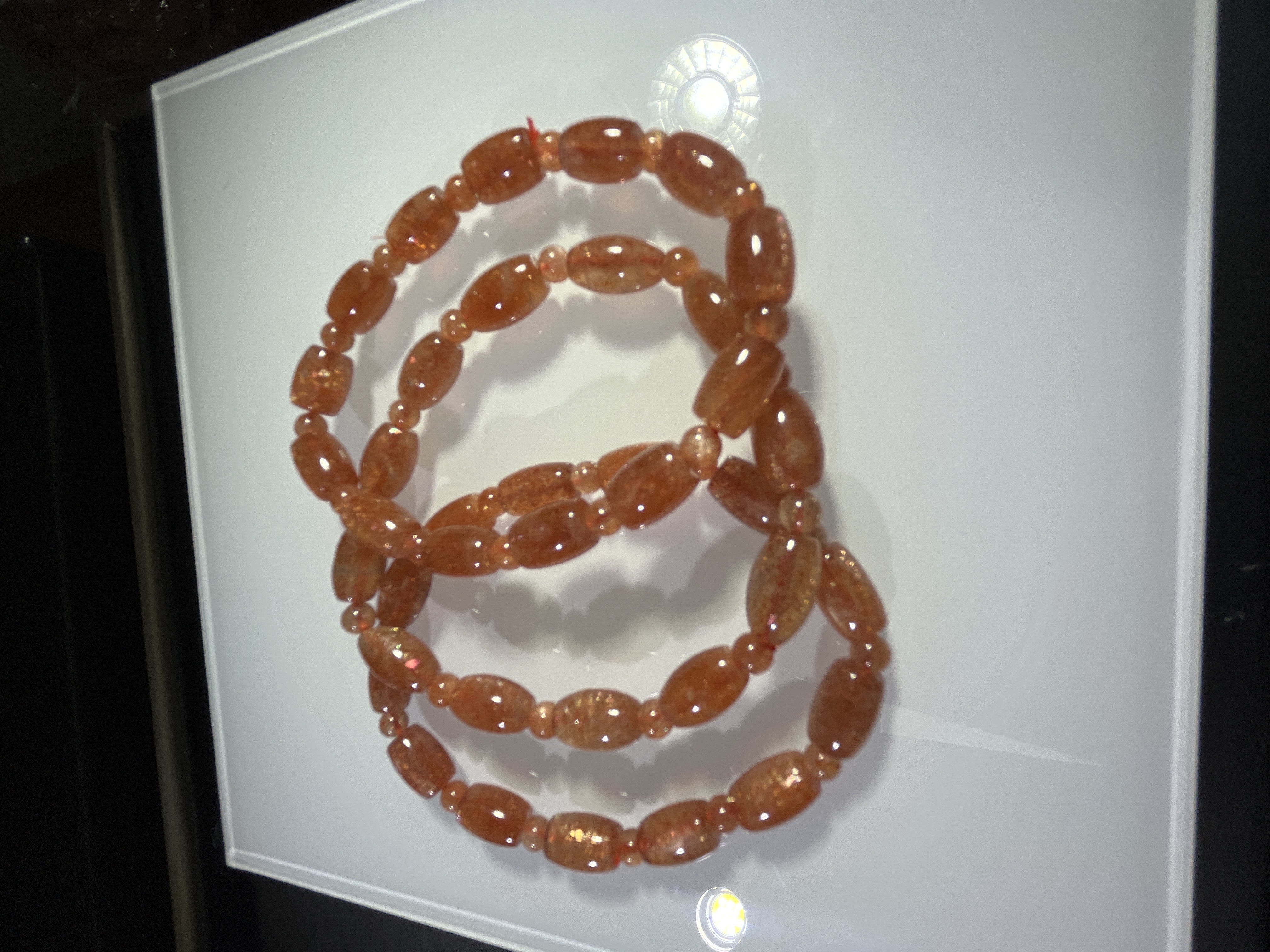 透體金太陽桶珠 7mm