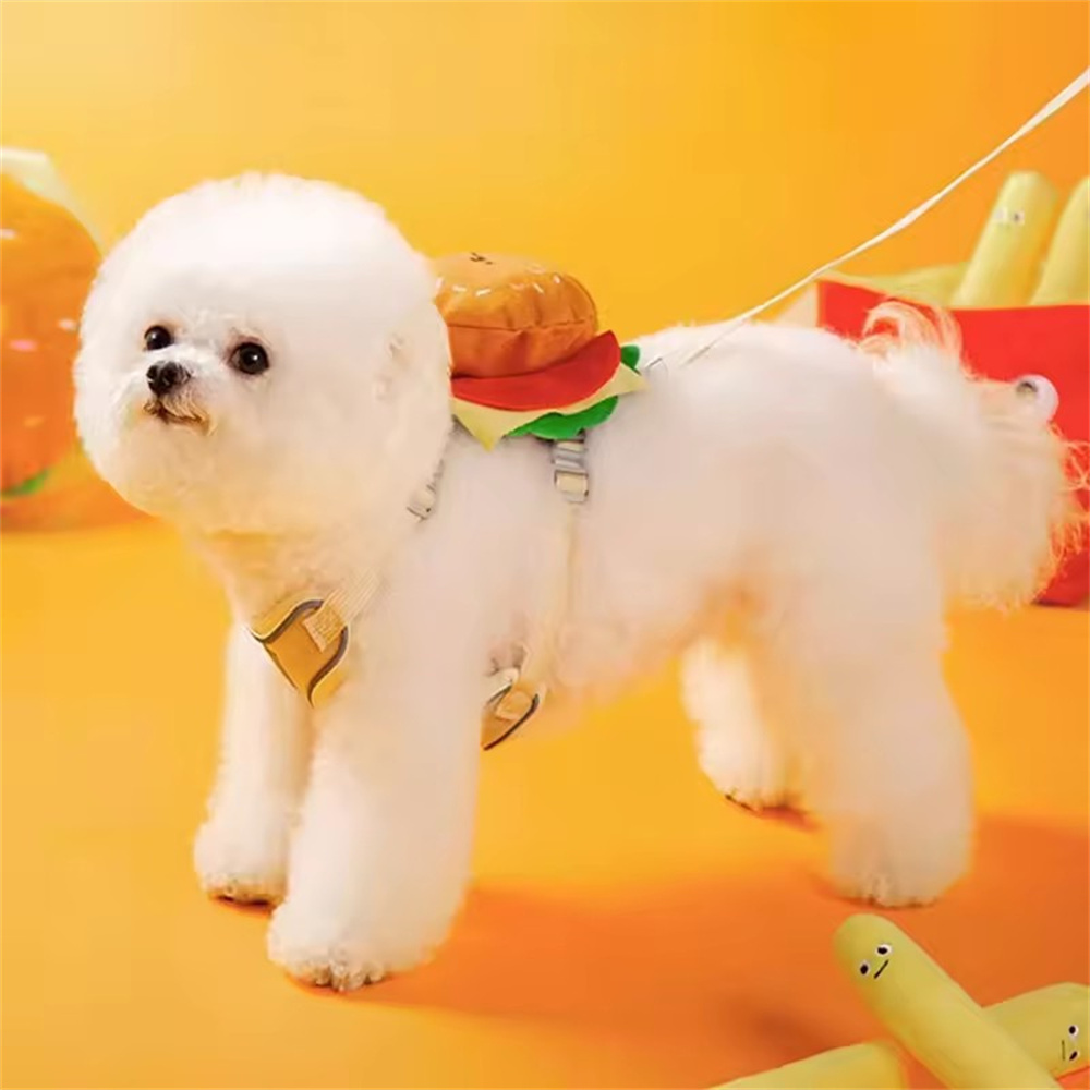 漢堡包狗狗牽引繩 狗鏈 遛狗牽引繩 寵物背包 背囊 M [平行進口] HK2738