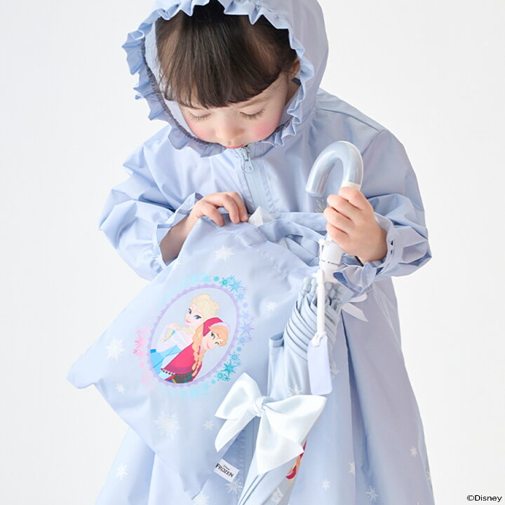 🇯🇵預訂 日本直送🇯🇵Petit Main x Disney公主系列兩色絲帶花邊雨衣連袋