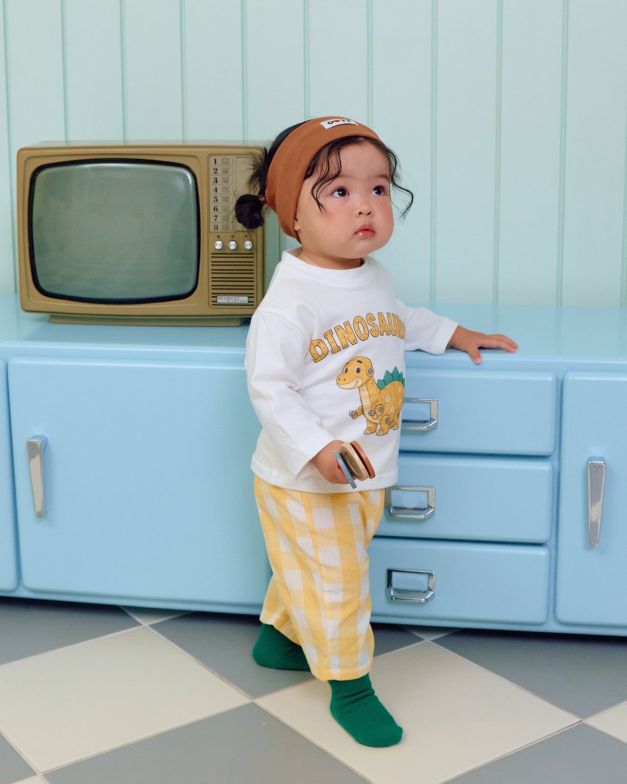 OOTT | Robot dinosaur top and bottom clothes set 