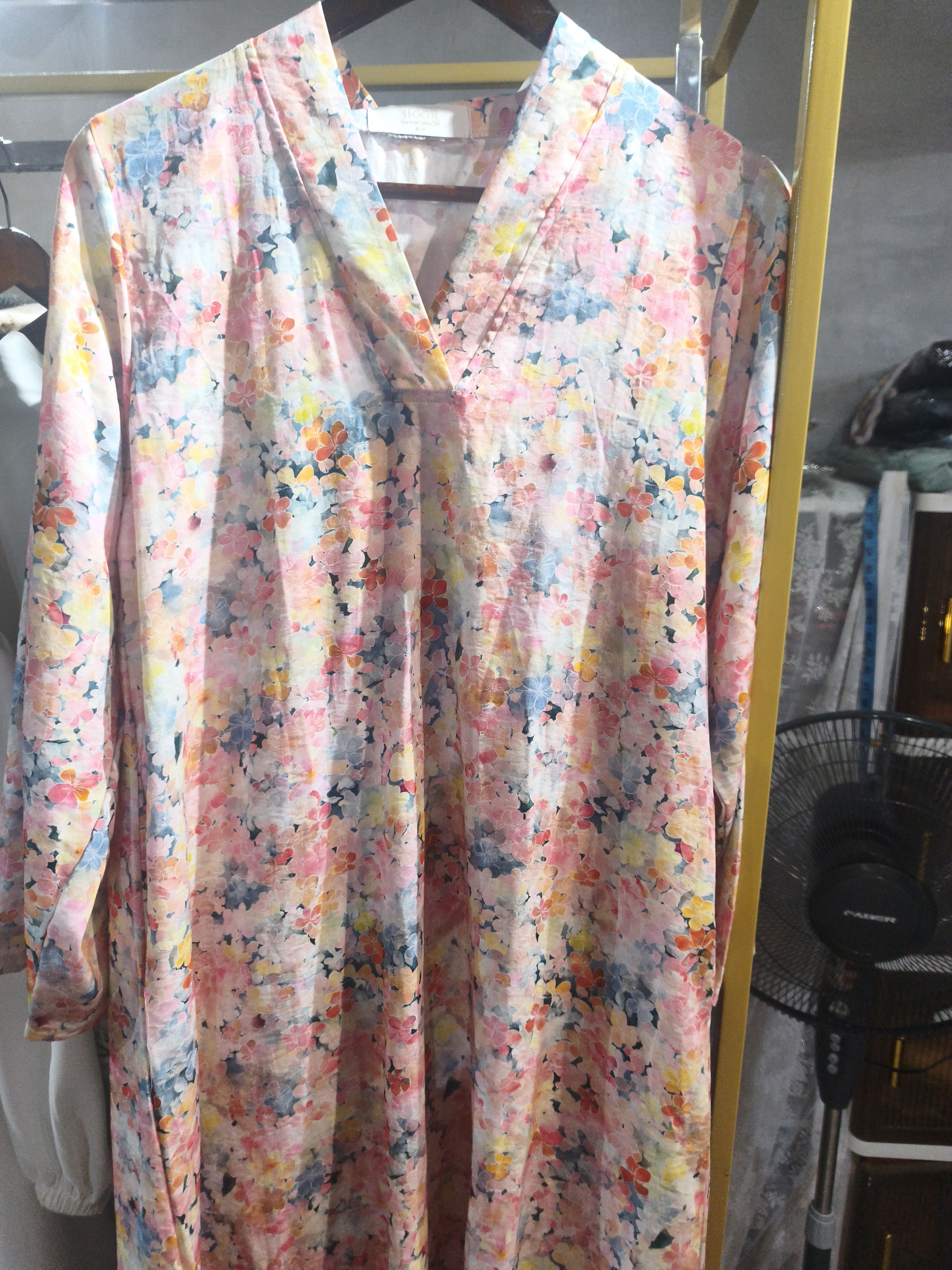 Linen Dress - Pink Blossoms
