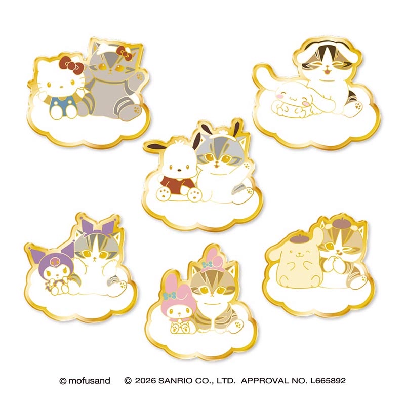 🎀【預訂】Sanrio x Mofusand pin 盲盒 隨機款