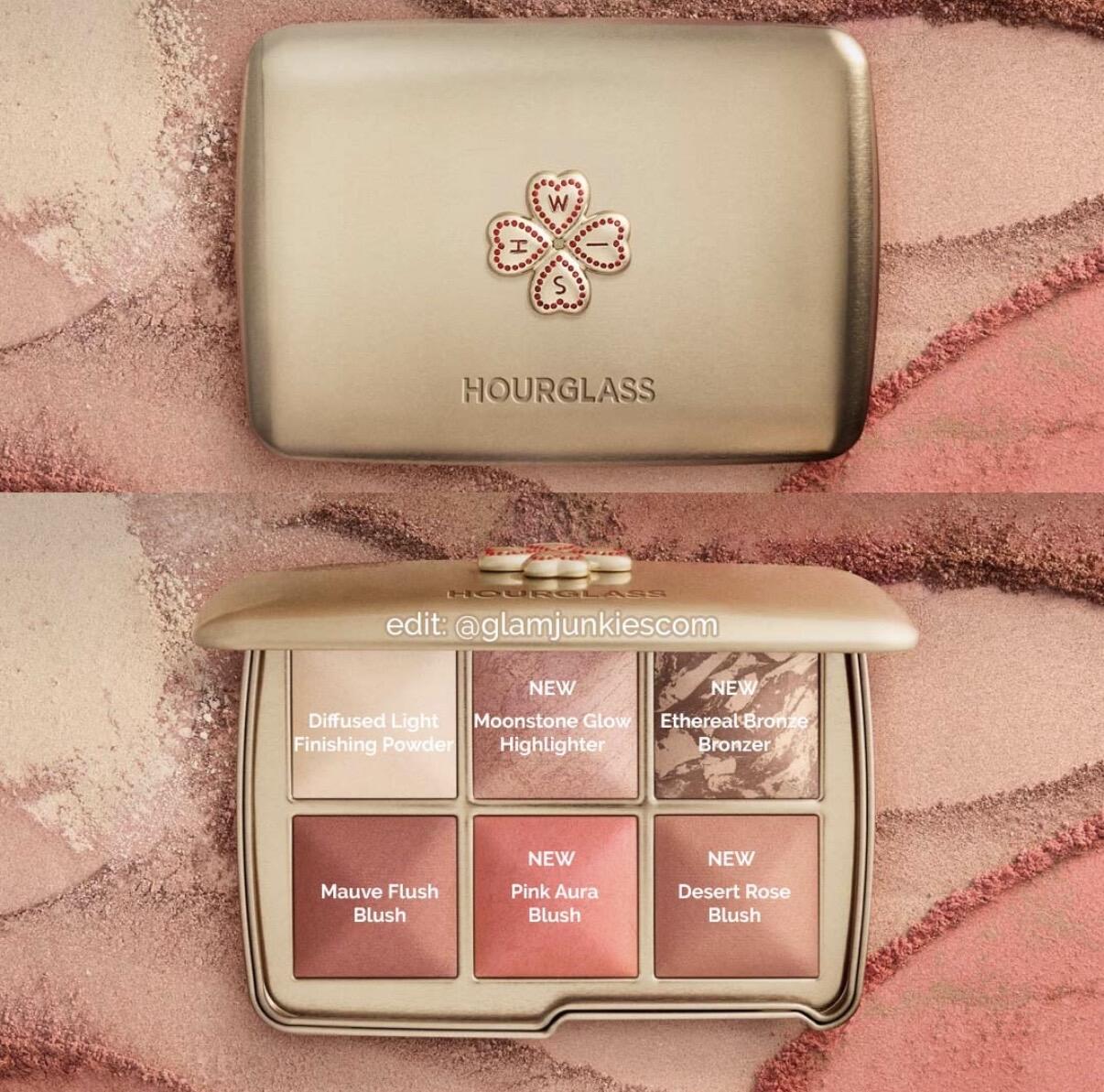 新品 Hourglass 2026 聖誕限定 六色面部綜合腮紅高光盤 Wish Hope