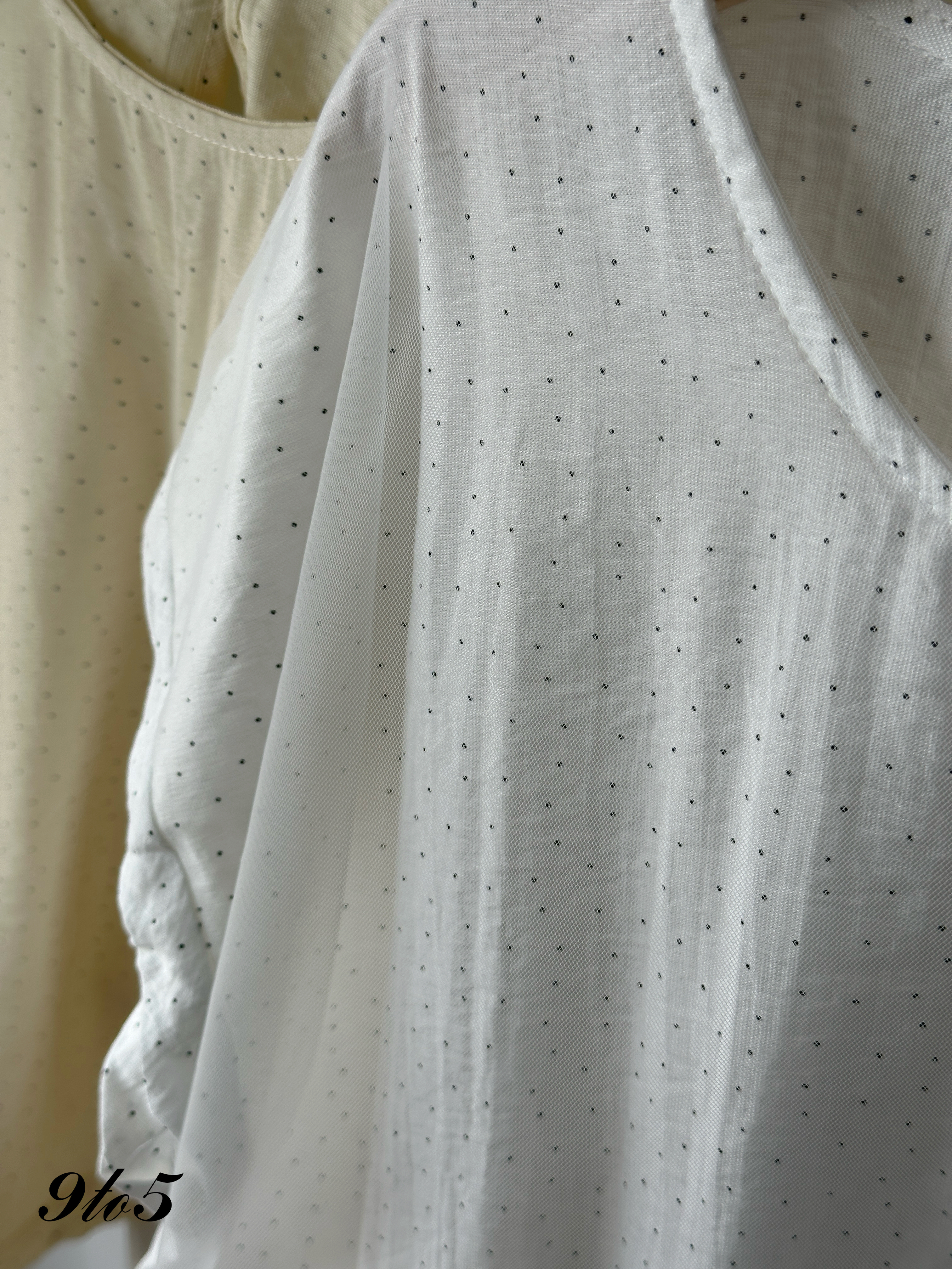 T4289 Cape Sleeve Polka Dot Top - 3 Colors 