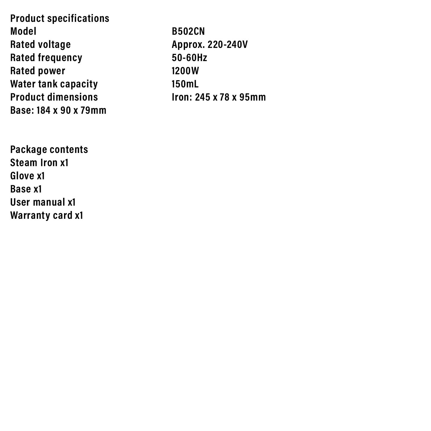 Xiaomi Handheld Steam Iron Ceramic Soleplate (BHR9026GB)