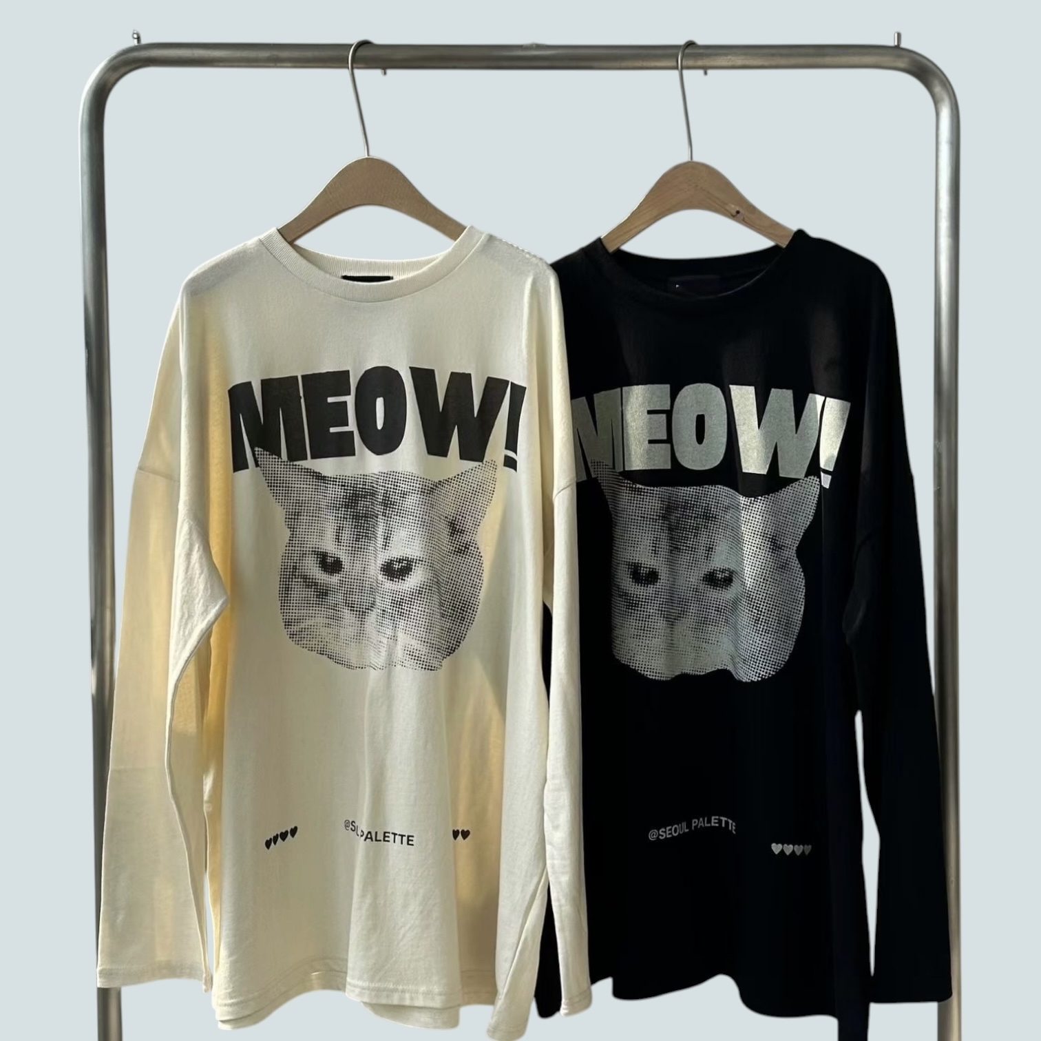 221608 “MEOW!”貓咪長 tee