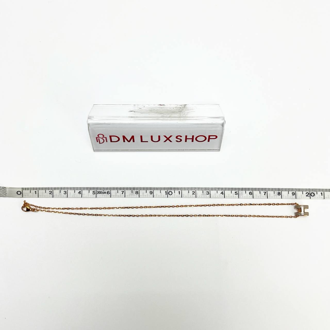 Hermes Mini Pop H Necklace Grey RGHW