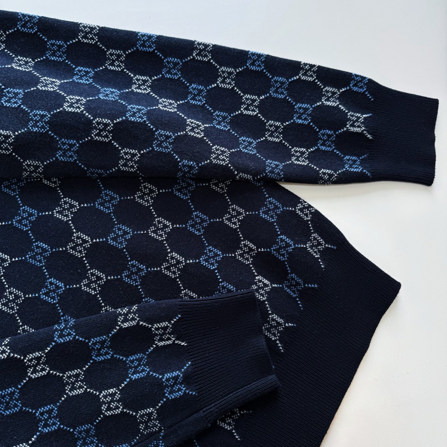 【頂級原單】GUCCI GG 提花羊毛圓領冷衫