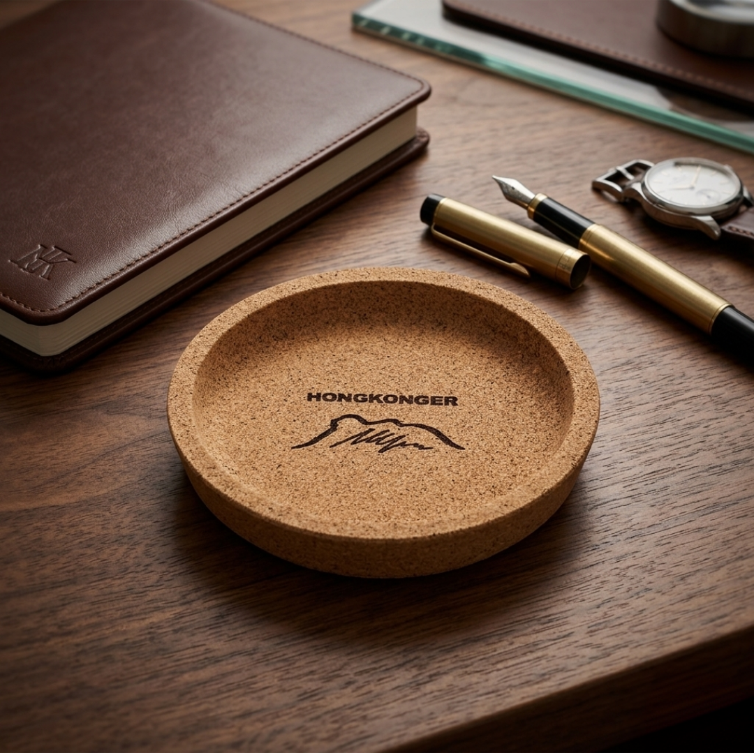 【專屬刻字】HONGERKONGER圓盤形水松防滑杯墊