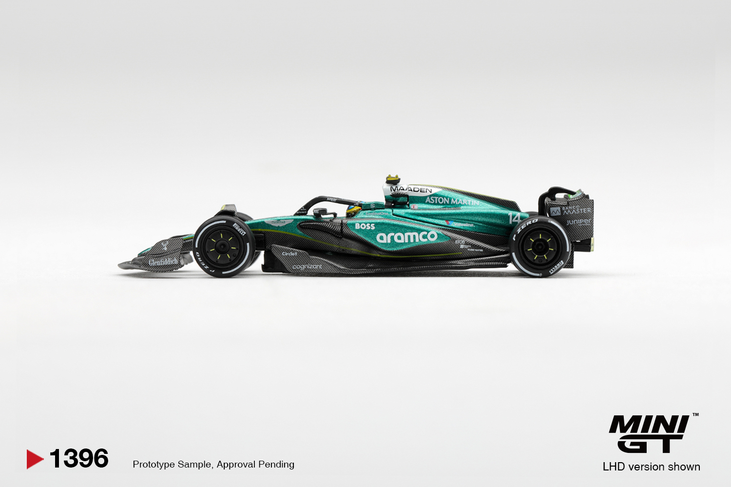 Pre Order MINI GT 1396 Aston Martin AMR24 #14 Fernando Alonso 2024 F1 2024 Las Vegas GP｜ MINIGT 預訂優惠價: HK$116