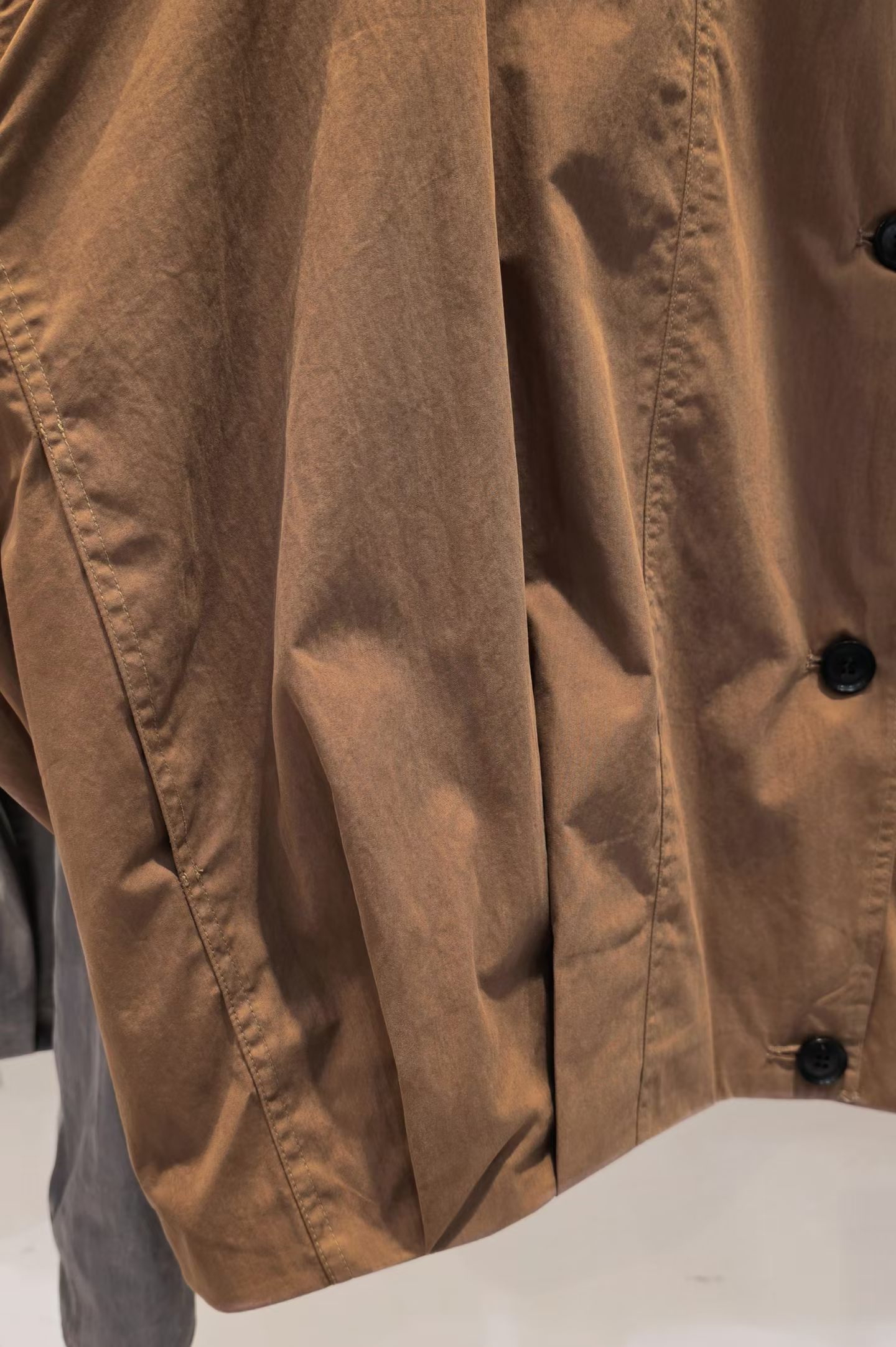 Oversized cropped trench coat