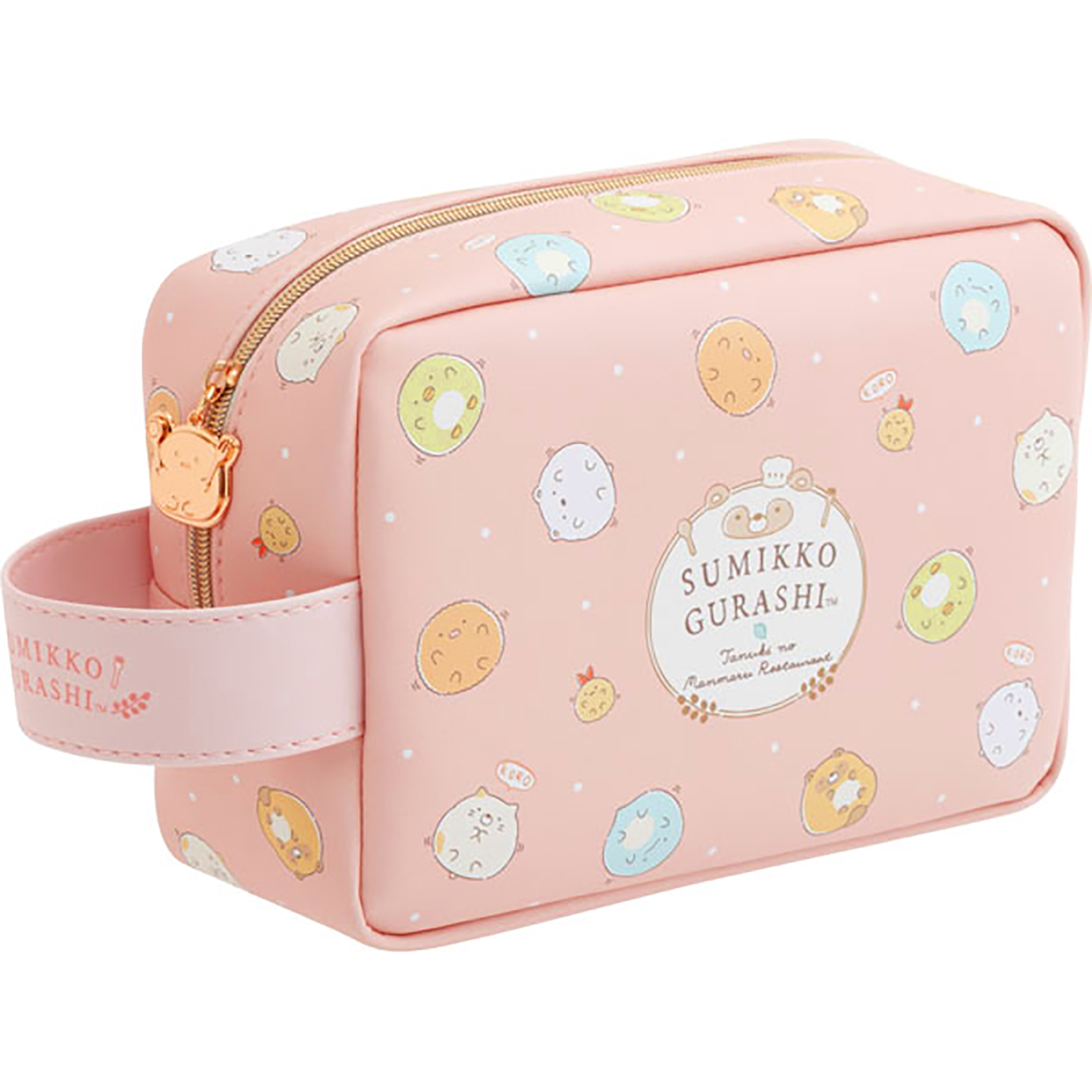 角落生物 - 狸貓餐廳系列小物包 (粉紅色角色圖案款)