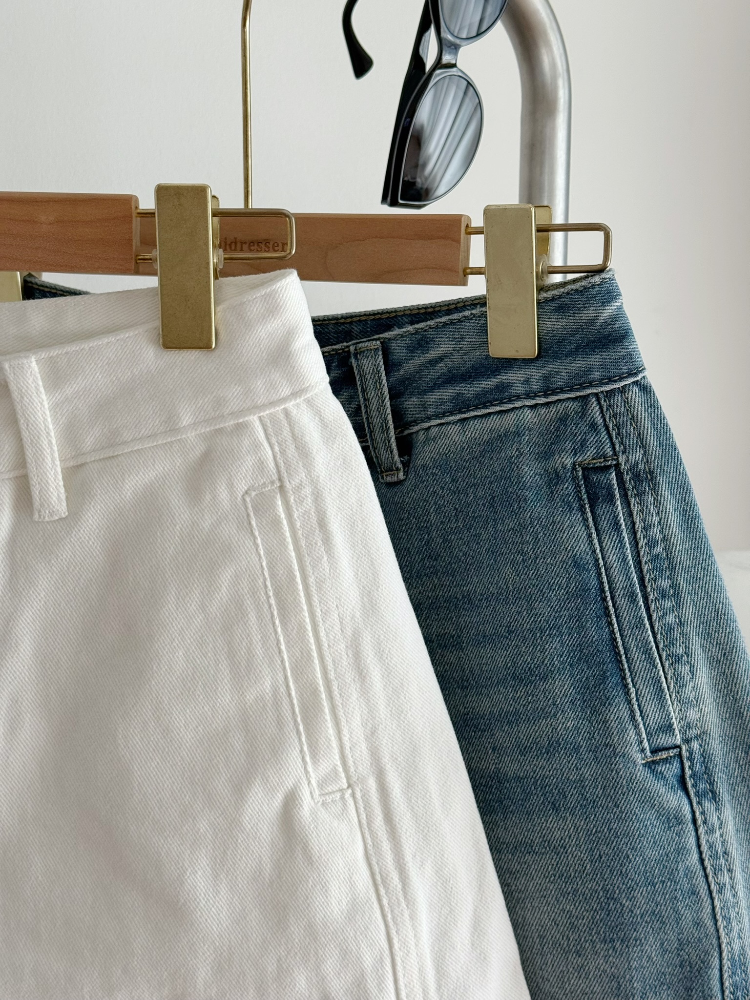 Aster Denim Shorts | White