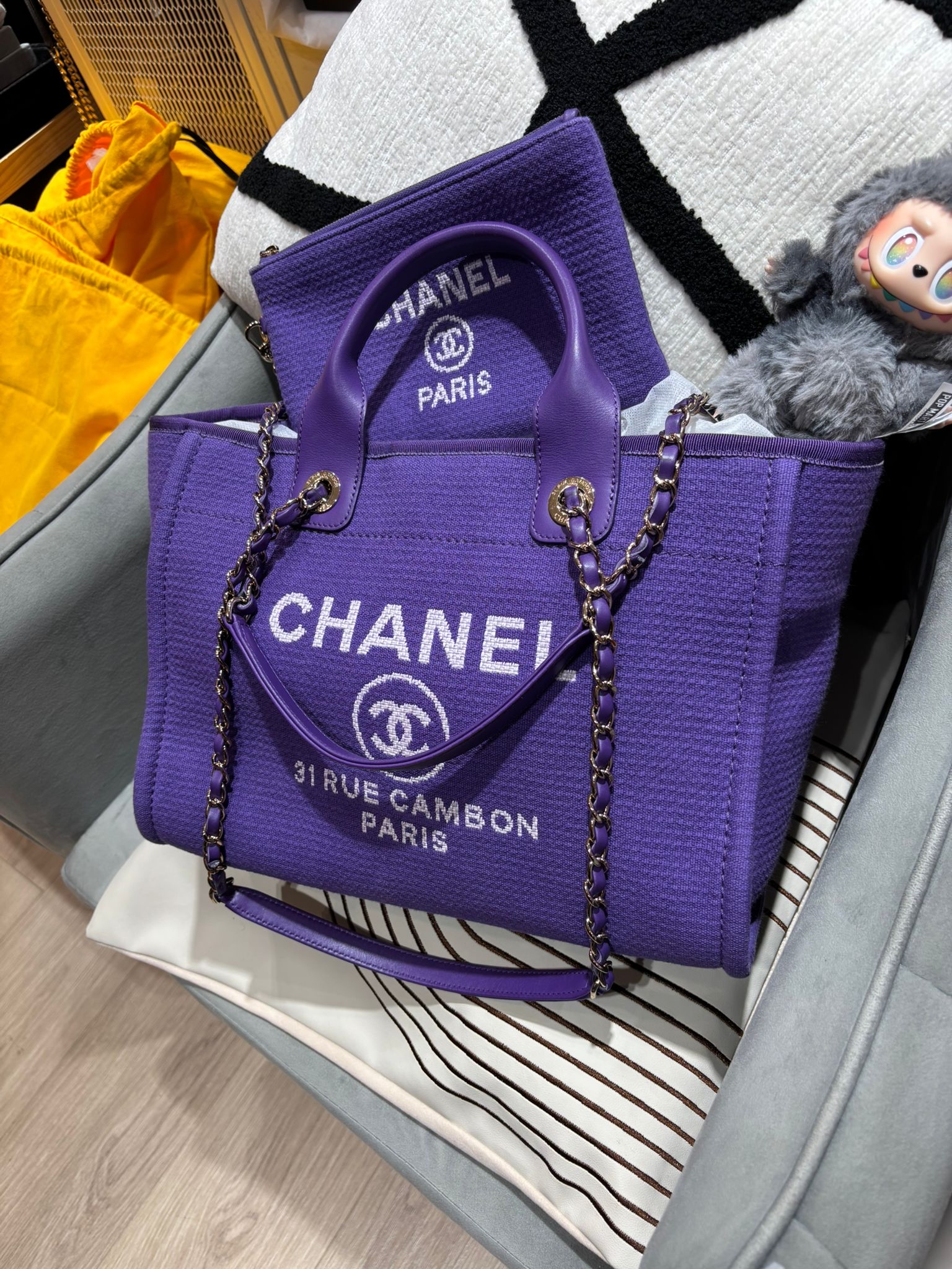 Chanel Deauville Tote Bag Small 100%Authentic, 95%New ✅晶片✅Pouch✅Dust bag