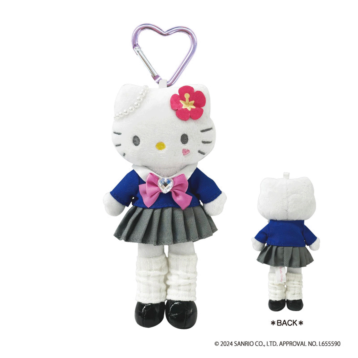Sanrio - 長腿公仔掛飾 (校服Hello Kitty款)
