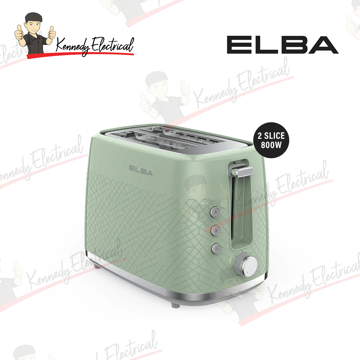 Elba Toaster Foresta 7 Browning Level 800W (Green) ET-Q2785(GN)