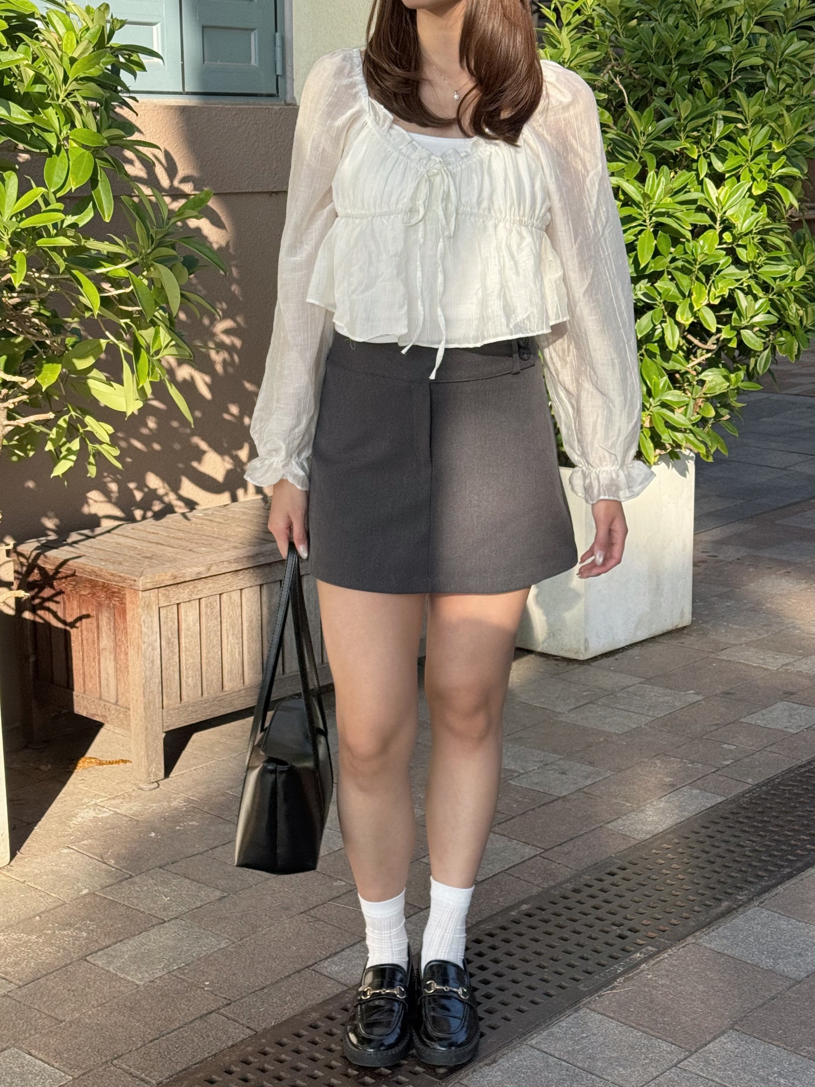 春日透透傘型長袖上衣(兩色入)