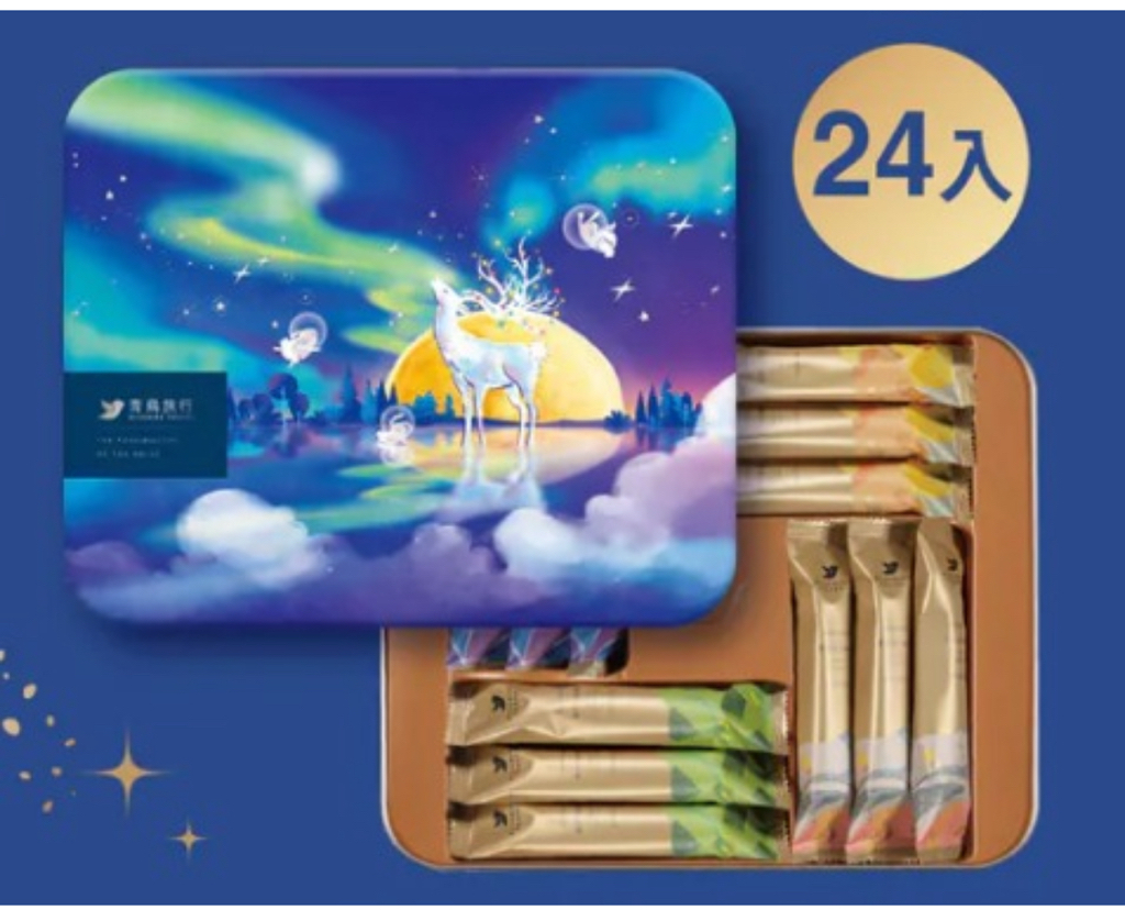🌕【中秋送禮顏值天花板｜台灣排隊名店】2026 限量版 青鳥旅行 織星守月灌餡蛋捲禮盒 🐇