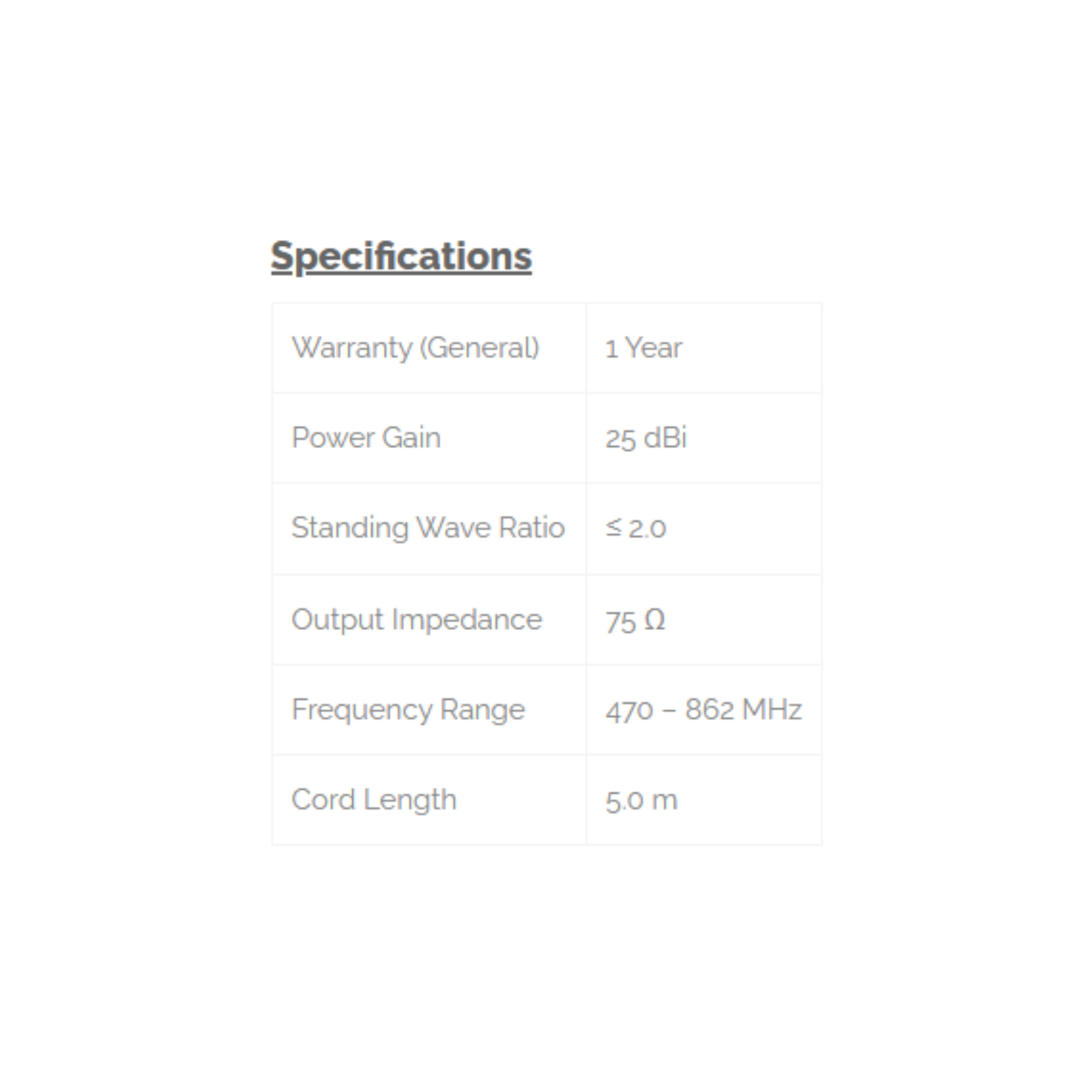 Phison 5M Digital Indoor Antenna PA-18-T2