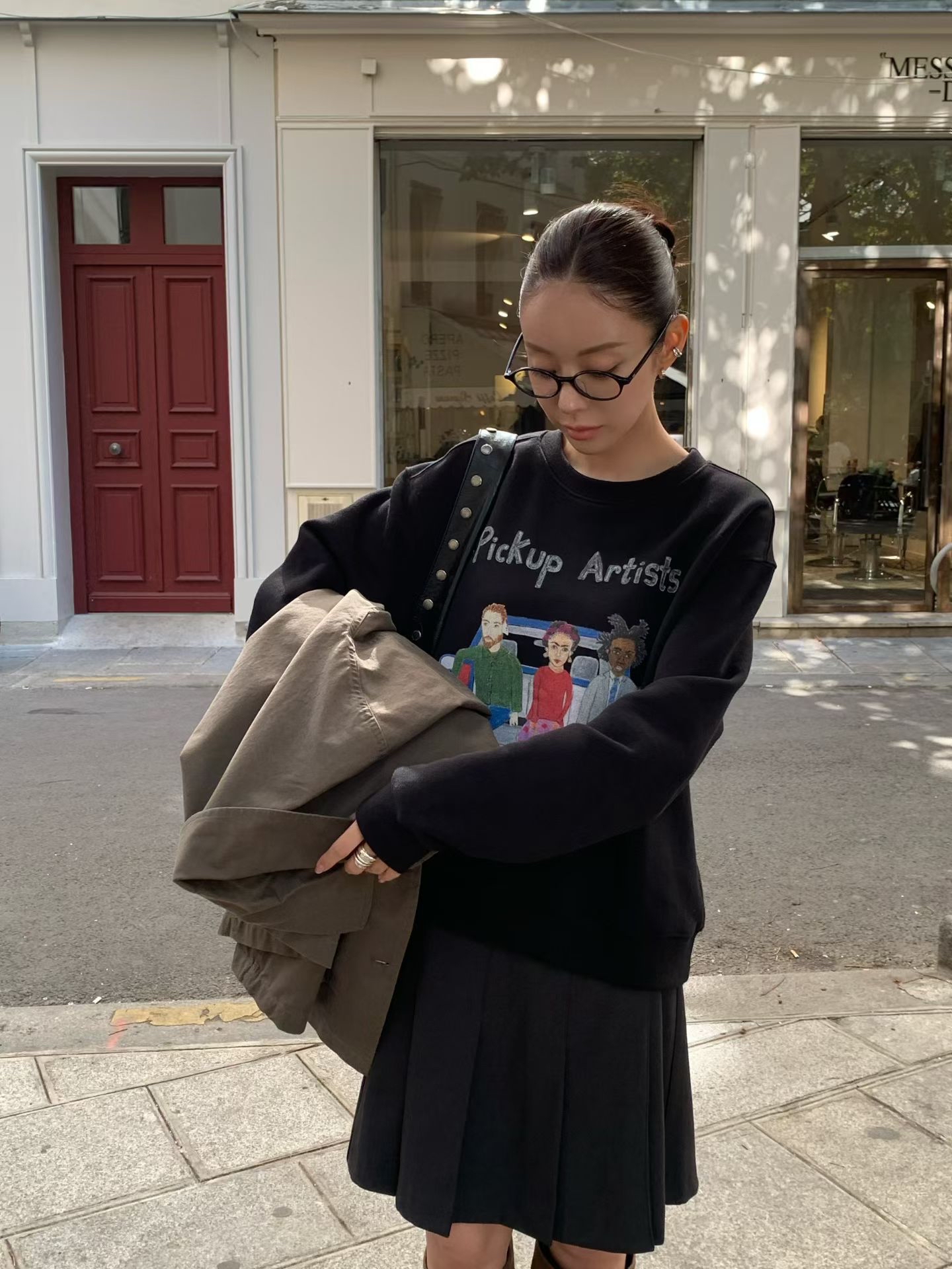 Artistic print sweatshirt