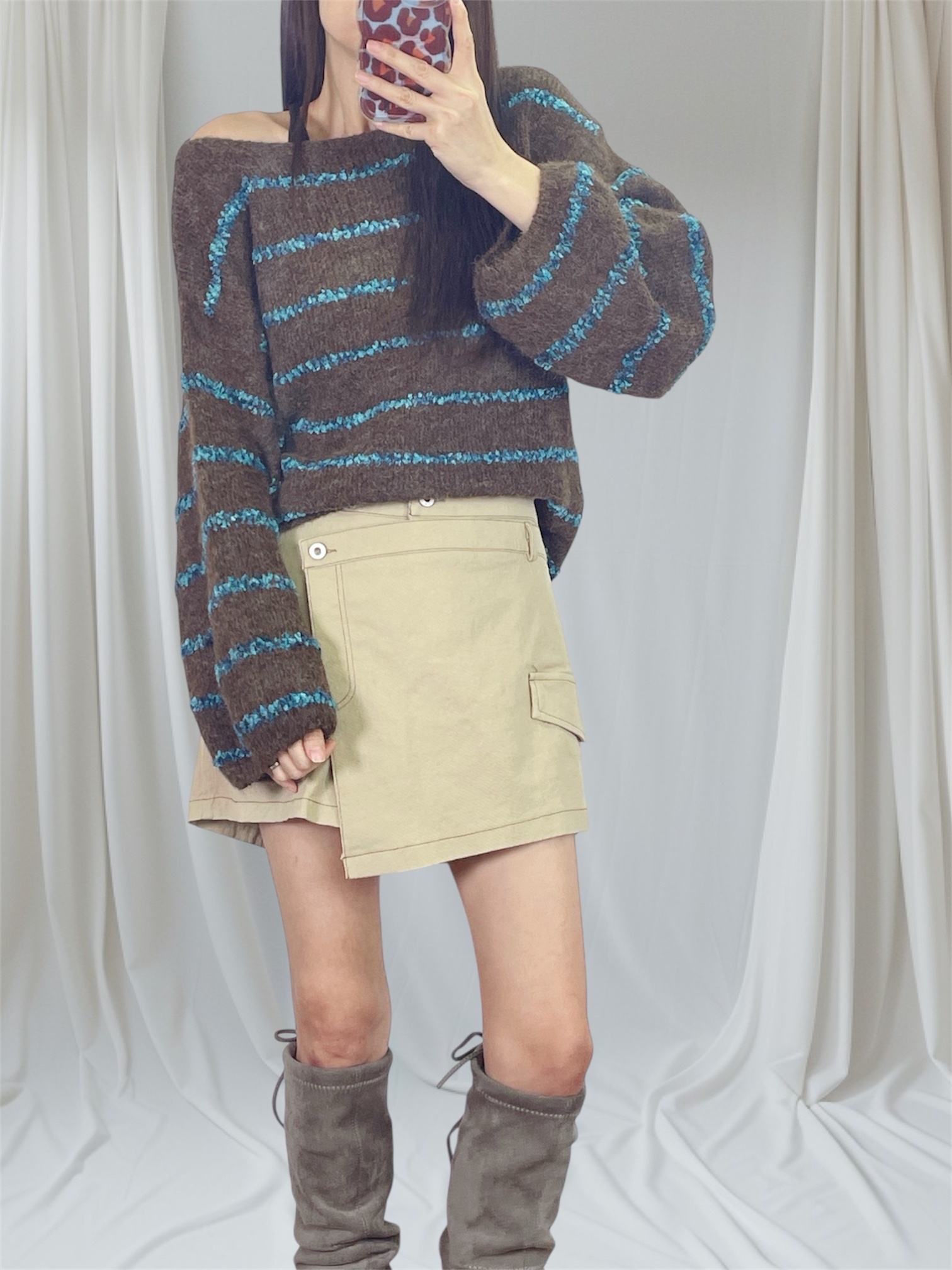 K5533 間線鬆身針織top