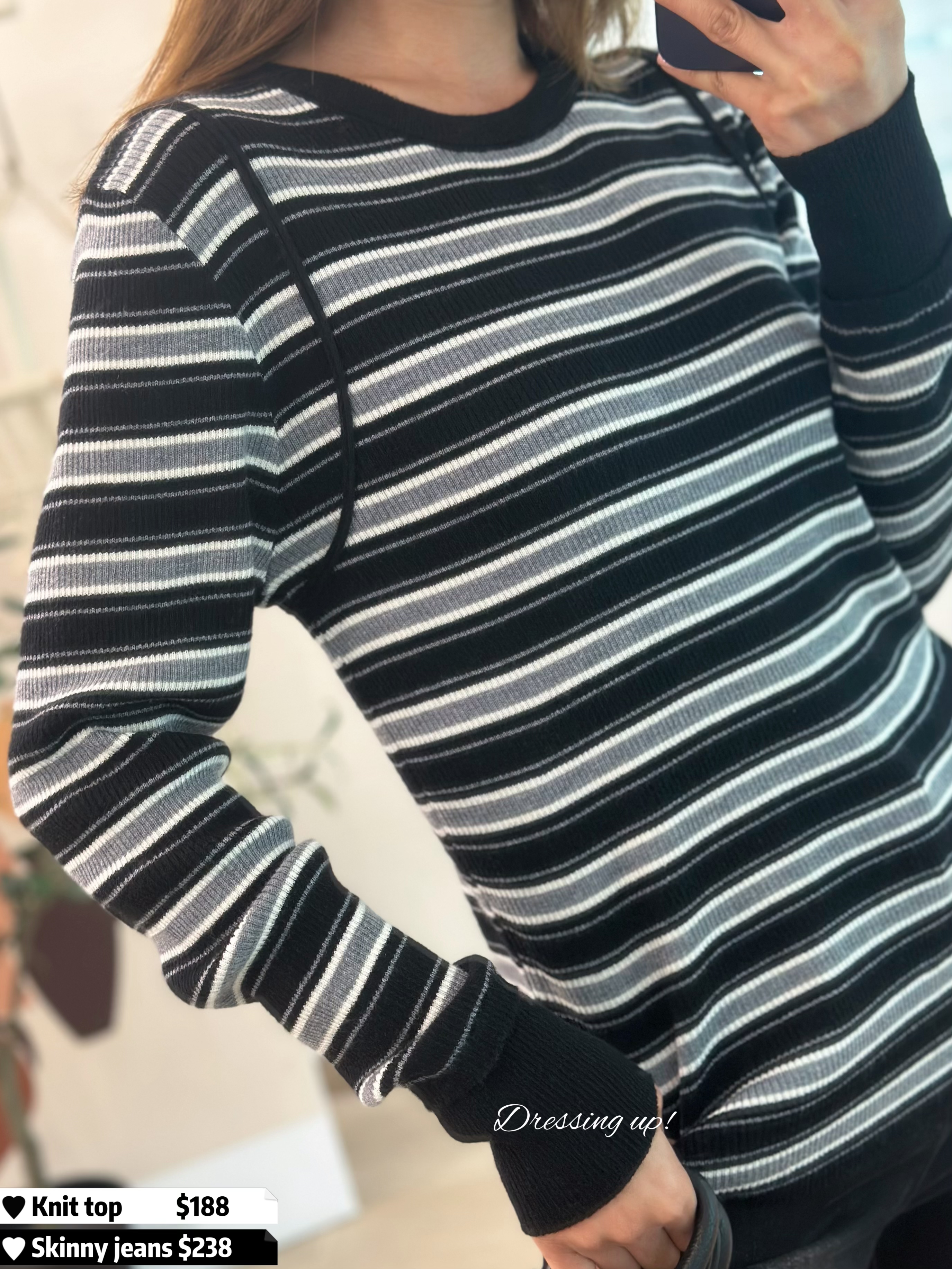 極顯瘦｜極軟條紋上衣