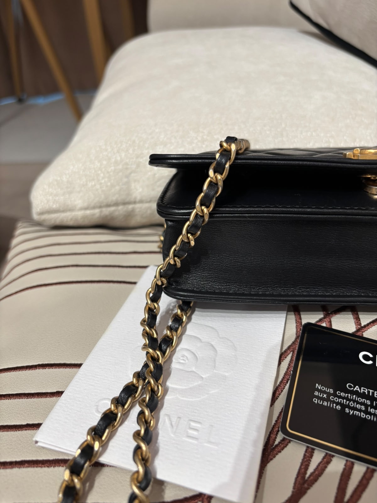 Chanel Boy Wallet On Chain woc 黑金100%Authentic, 92%New ✅26Card✅Dust bag