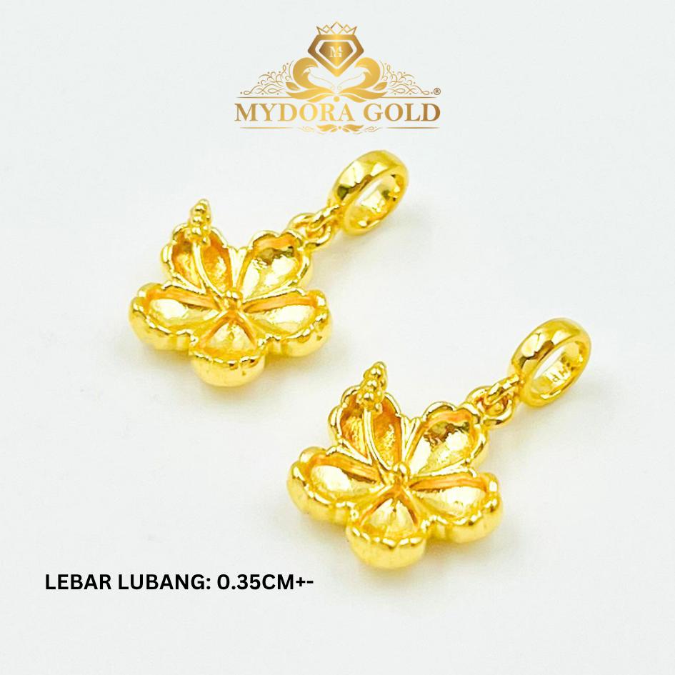 MYDORA Charm Bunga Raya Full Gold (5G) l EMAS 916/22K