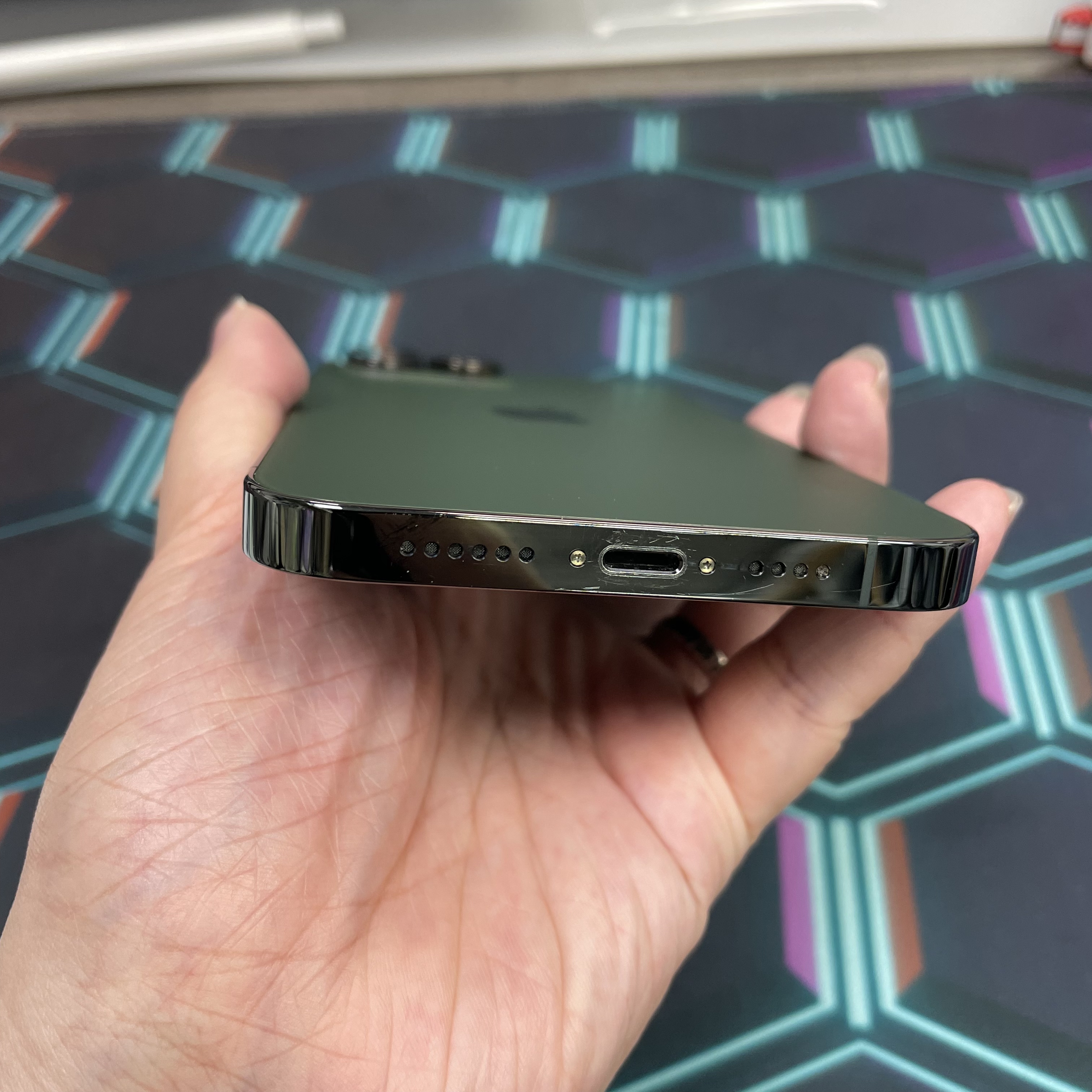 *7714 13 pro max 完美機 256GB 電71 綠色 green