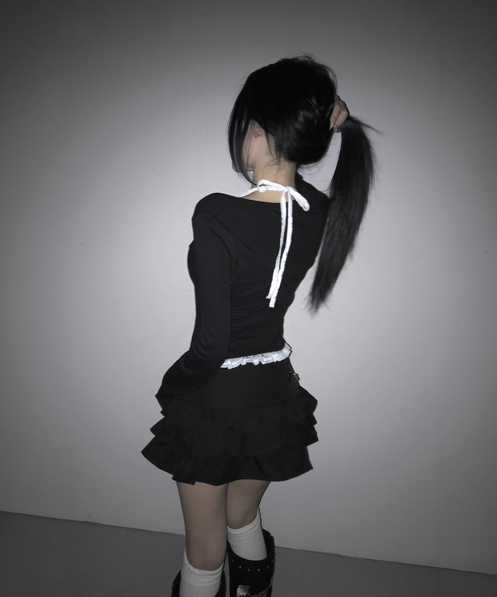 Lace Halter Layered Cardigan Top