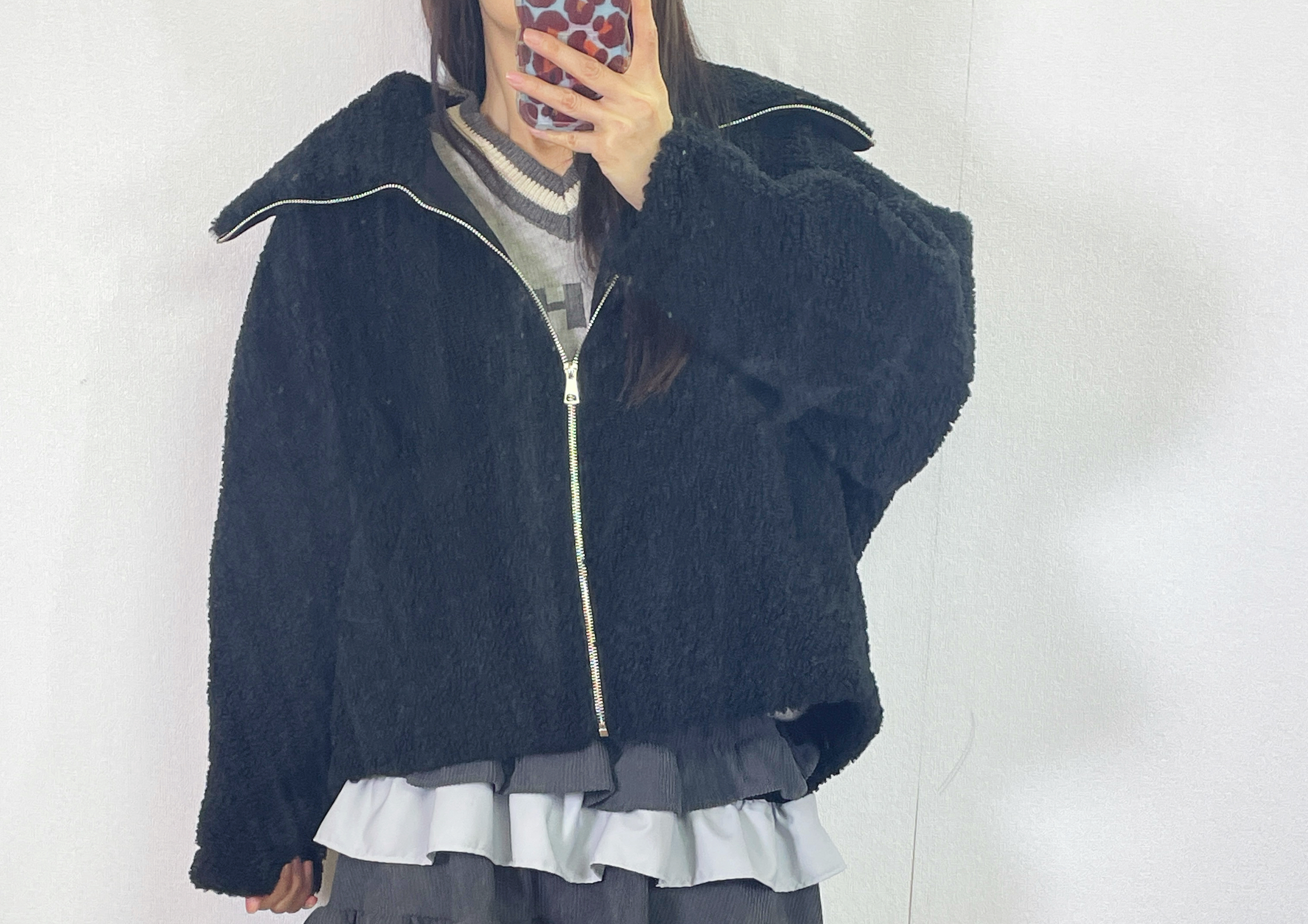 K5535 鬆身款羊羔毛褸