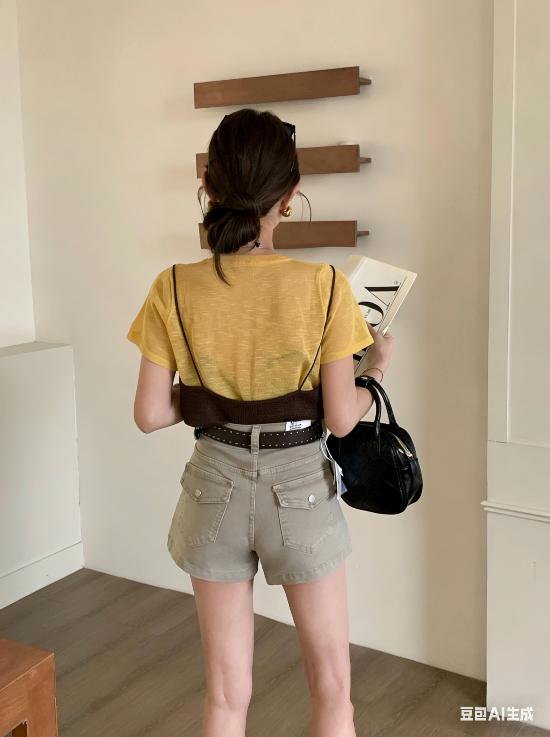 1780 Greige Wash Denim Shorts 奶灰水洗牛仔短裤