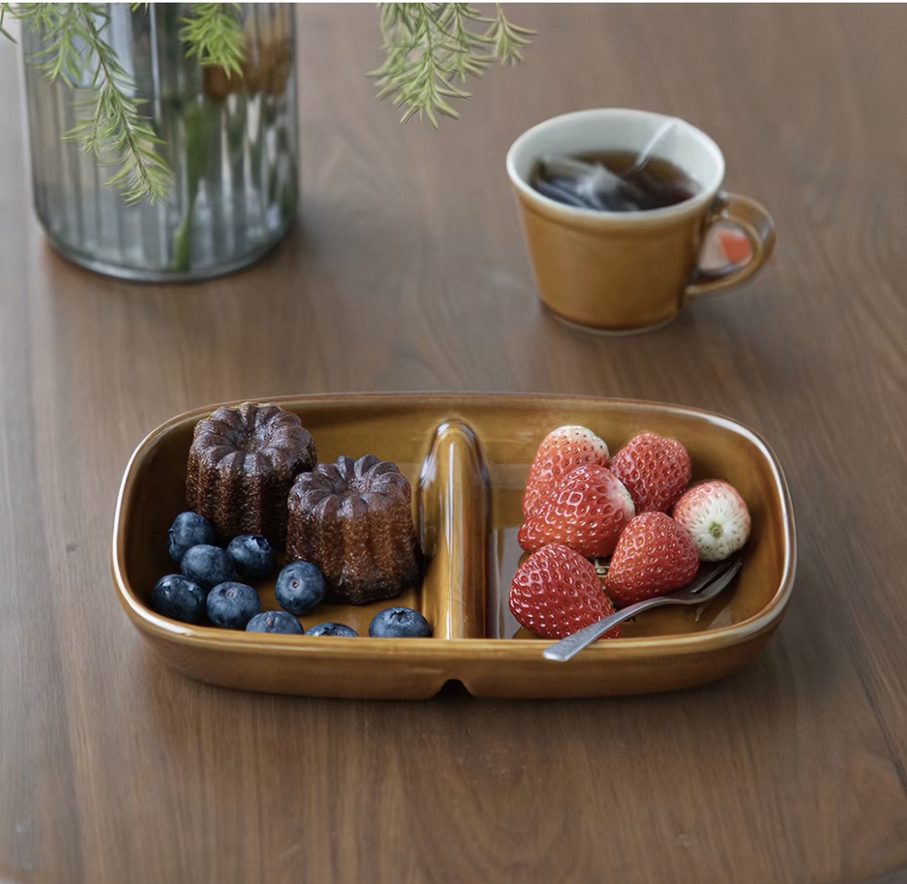 日本霜山耐高溫陶瓷分隔餐盤