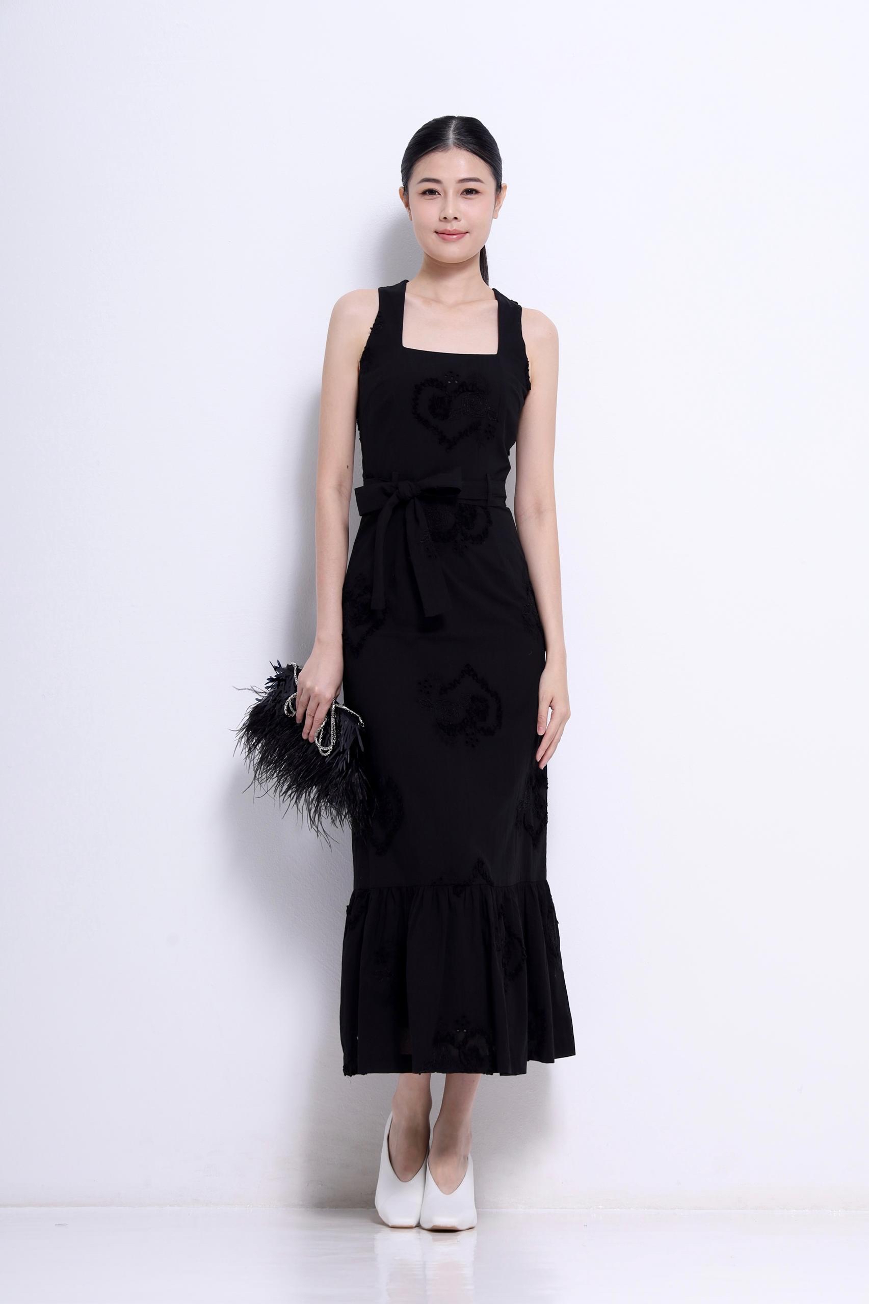 CD2146 Floral Jacquard Mermaid Dress