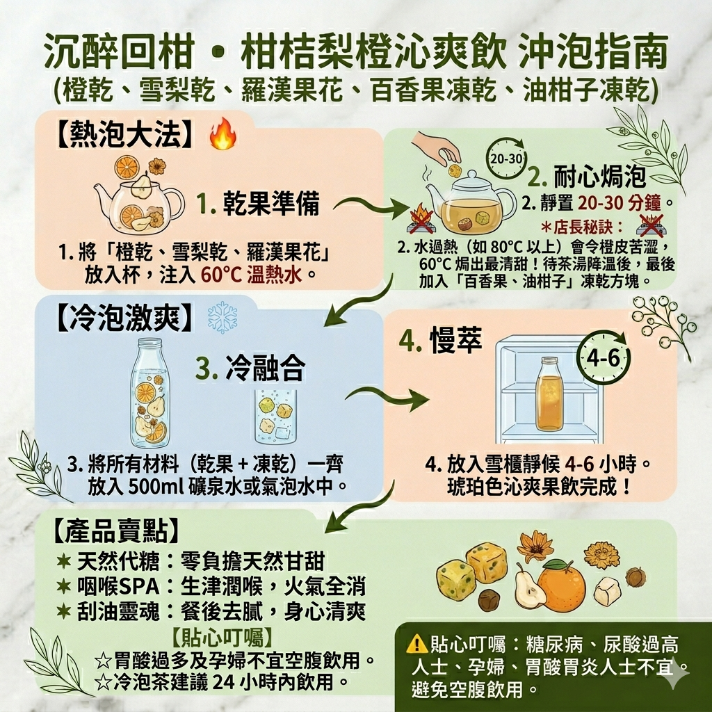 沉醉回柑▪︎柑百梨橙泌爽飲