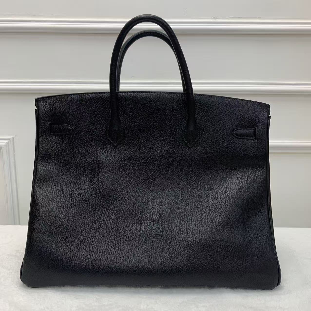 Hermes/愛馬仕 Birkin40鉑金包 BK40手提公文包89黑色金扣 絕版阿登皮 經典典藏款 