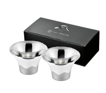日本製 Tamahashi Fujisan 富士山 不銹鋼冷酒杯 ( 一套2隻 )